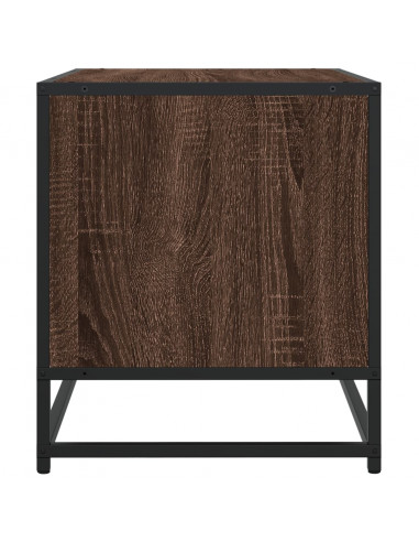 Mobile TV Rovere Marrone 120,5x40x46 cm Multistrato e Metallo