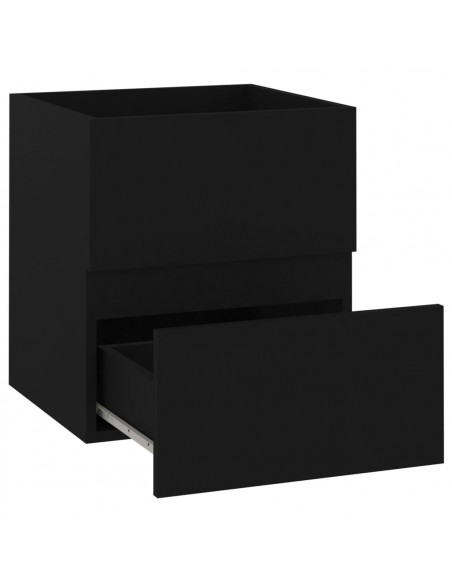 Mobile Lavabo Nero 41x38,5x45 cm in Legno Multistrato