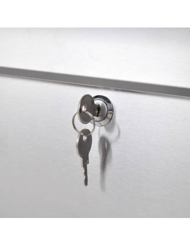 Casetta della Posta Doppia con Supporto in Acciaio Inox