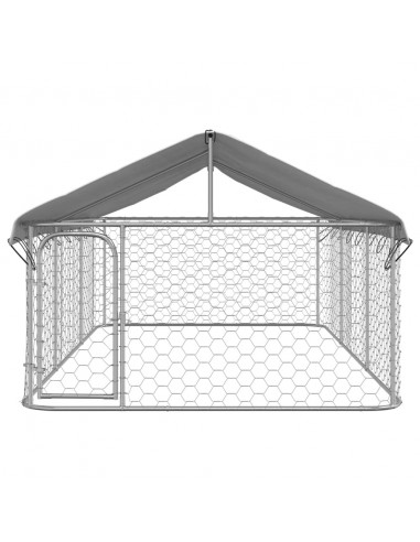 Gabbia per Cani da Esterno con Tetto 400x200x150 cm
