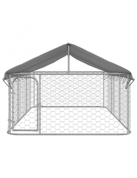 Gabbia per Cani da Esterno con Tetto 400x200x150 cm