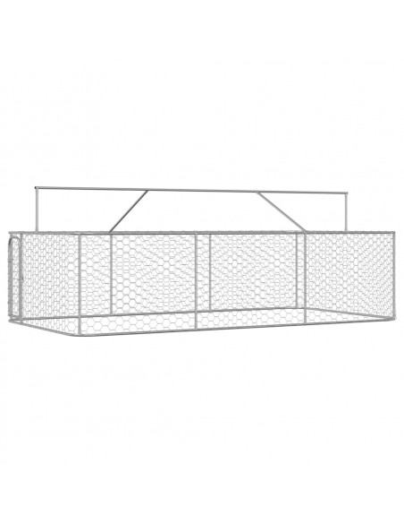 Gabbia per Cani da Esterno con Tetto 400x200x150 cm