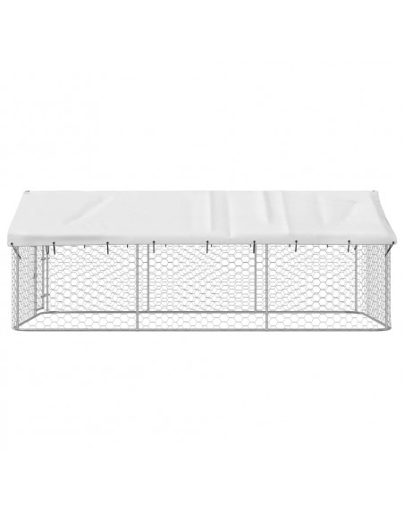 Gabbia per Cani da Esterno con Tetto 400x200x150 cm