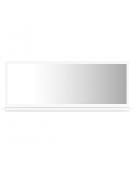 Specchio da Bagno Bianco 90x10,5x37 cm in Legno Multistrato