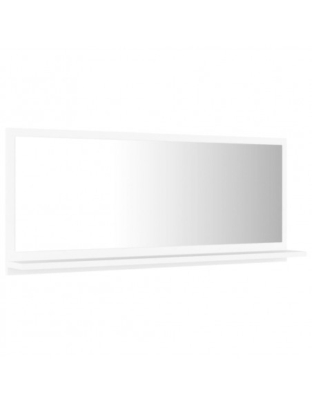 Specchio da Bagno Bianco 90x10,5x37 cm in Legno Multistrato