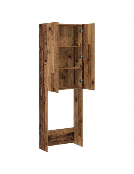 Mobile per Lavatrice Legno Antico 64x25,5x190 cm