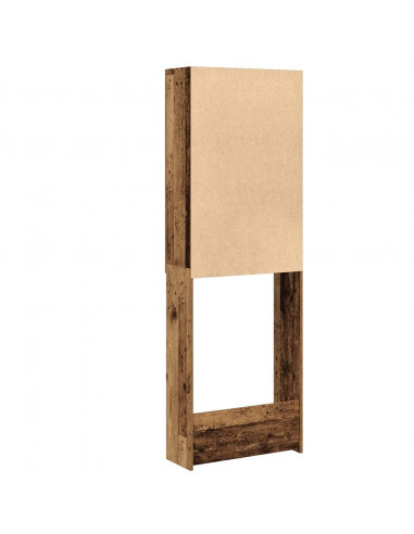 Mobile per Lavatrice Legno Antico 64x25,5x190 cm