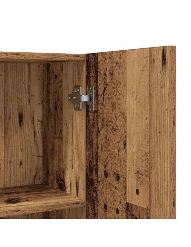 Mobile per Lavatrice Legno Antico 64x25,5x190 cm