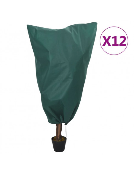 Coperture con Coulisse per Piante 12pz 70 g/m² 0,8x1 m