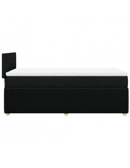 Giroletto a Molle con Materasso Nero 80x200 cm inTessuto