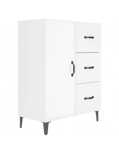 Credenza 69,5x34x90 cm in Legno Multistrato Bianco Lucido