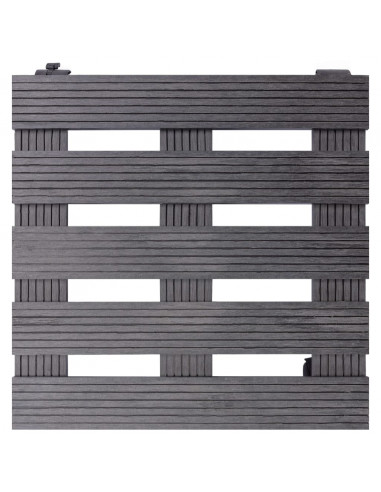 Carrelli Porta Piante 4 pz Grigi 30x7,5 cm WPC