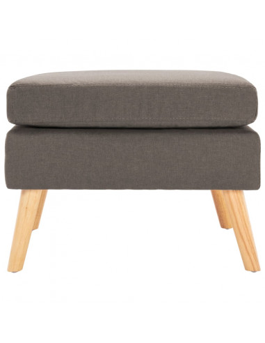 Poggiapiedi Grigio Talpa in Tessuto