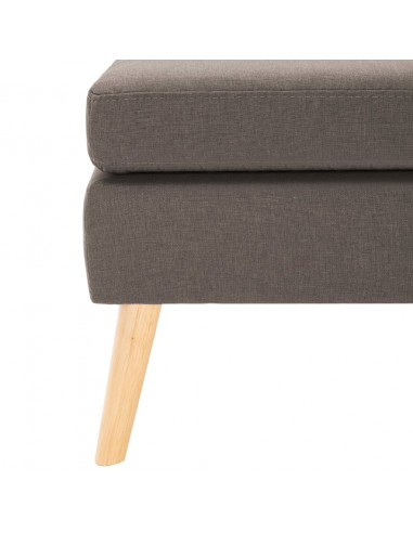 Poggiapiedi Grigio Talpa in Tessuto