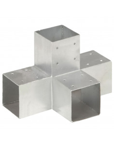 Connettore per Pali a Forma di X in Metallo Zincato 91x91 mm 2