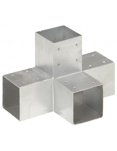 Connettore per Pali a Forma di X in Metallo Zincato 91x91 mm
