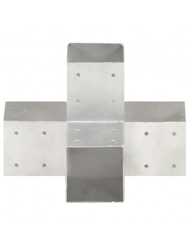Connettore per Pali a Forma di X in Metallo Zincato 91x91 mm