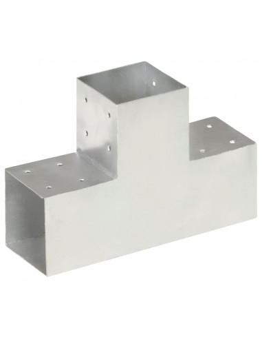 Connettori Pali a Forma di T 4 pz in Metallo Zincato 101x101 mm