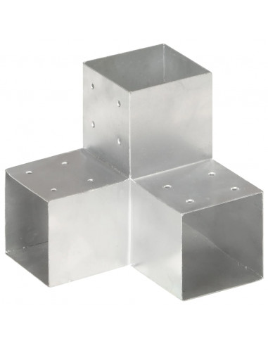 Connettori Pali a Forma di Y 4 pz in Metallo Zincato 101x101 mm