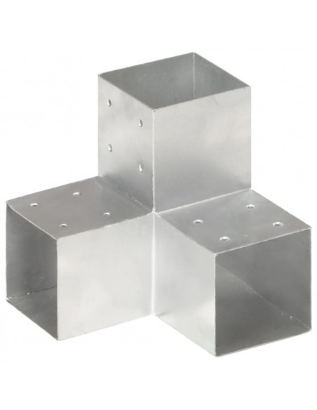 Connettori Pali a Forma di Y 4 pz in Metallo Zincato 101x101 mm