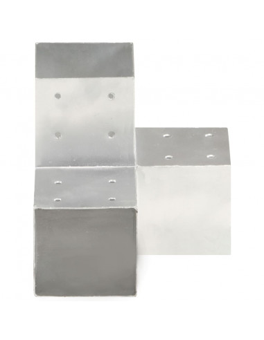 Connettori Pali a Forma di Y 4 pz in Metallo Zincato 101x101 mm