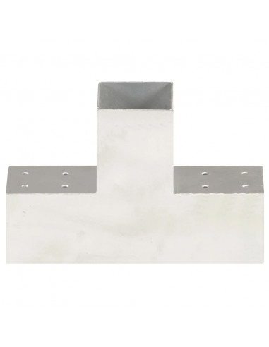 Connettore per Pali a Forma di T in Metallo Zincato 81x81 mm