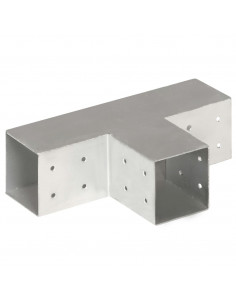 Connettore per Pali a Forma di T in Metallo Zincato 81x81 mm 2