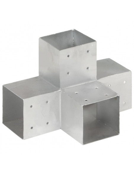Connettore per Pali a Forma di X in Metallo Zincato 101x101 mm