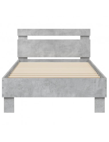 Giroletto Testiera Grigio Cemento 75x190 cm Legno Multistrato