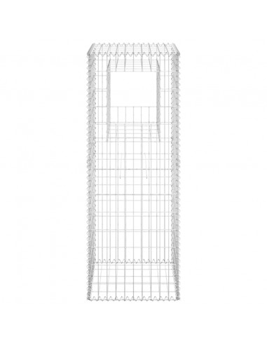 Cesto a Gabbione a Torre 50x50x140 cm in Ferro