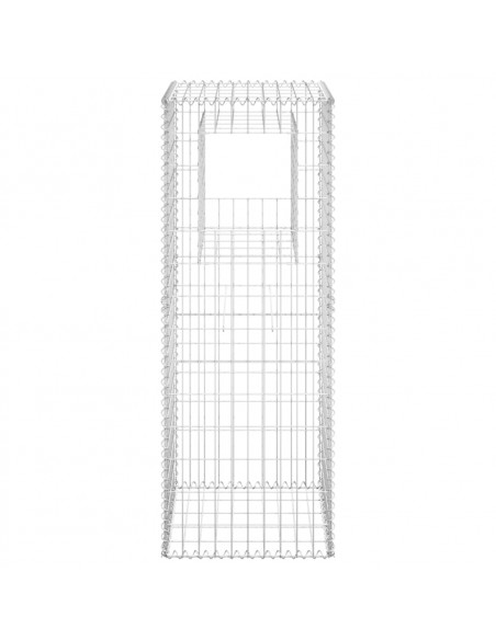 Cesto a Gabbione a Torre 50x50x140 cm in Ferro