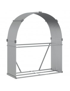 Portaceppi Argento 120x45x140 cm in Acciaio Zincato 2