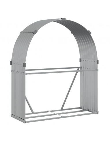 Portaceppi Argento 120x45x140 cm in Acciaio Zincato