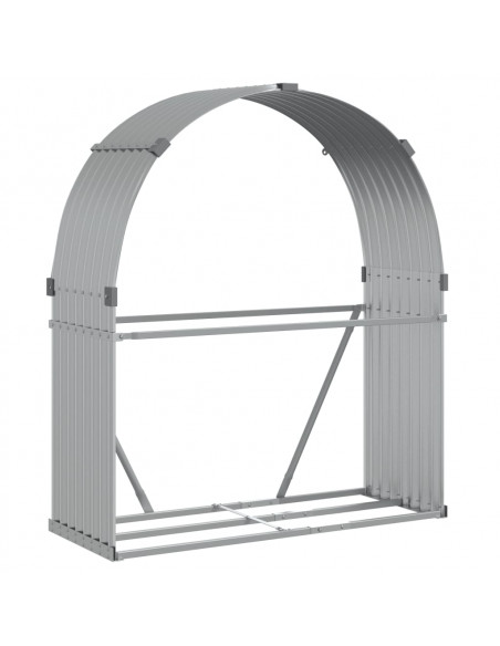 Portaceppi Argento 120x45x140 cm in Acciaio Zincato