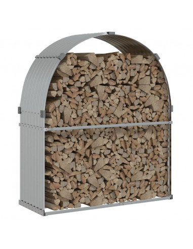 Portaceppi Argento 120x45x140 cm in Acciaio Zincato