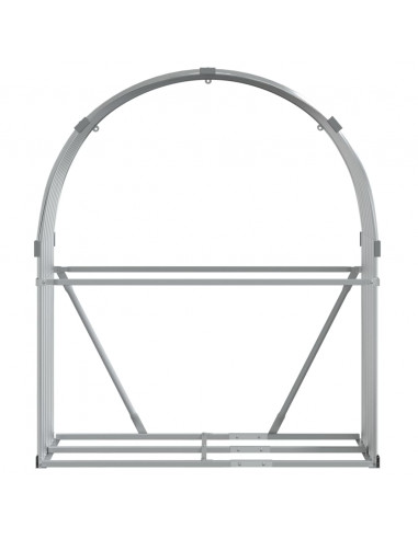 Portaceppi Argento 120x45x140 cm in Acciaio Zincato