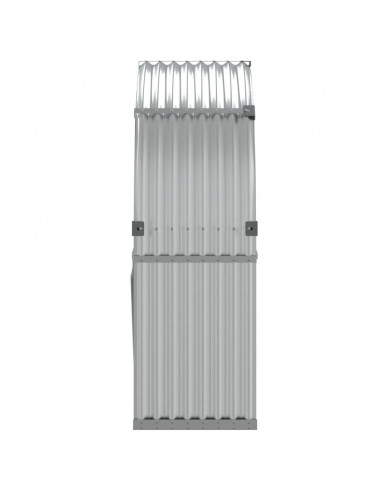 Portaceppi Argento 120x45x140 cm in Acciaio Zincato