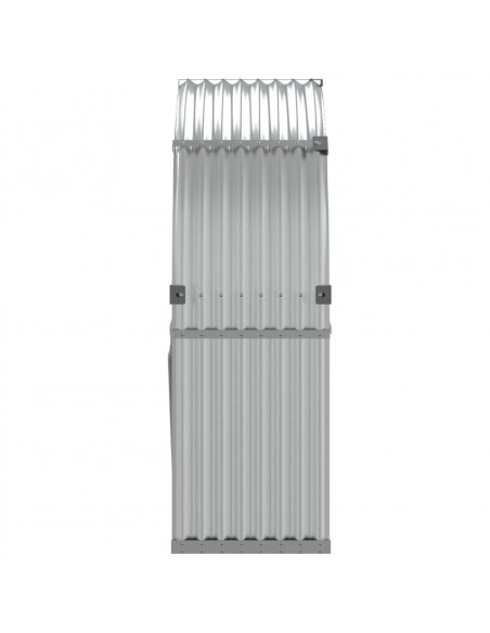 Portaceppi Argento 120x45x140 cm in Acciaio Zincato