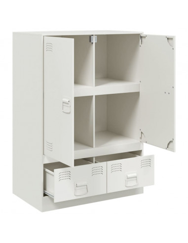 Credenza Bianca 67x39x95 cm in Acciaio