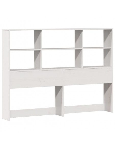 Letto Libreria senza Materasso Bianco 120x200 cm Legno di Pino