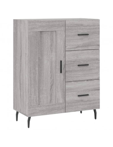 Credenza Grigio Sonoma 69,5x34x180 cm in Legno Multistrato