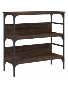 Tavolino Consolle Rovere Marrone 75x32x75 cm Legno Multistrato 2