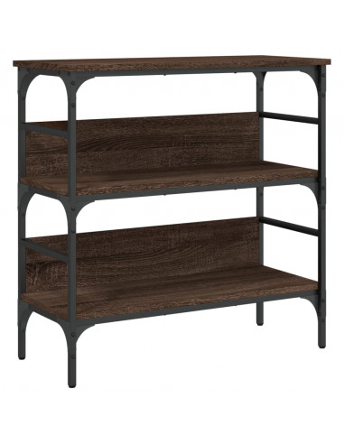 Tavolino Consolle Rovere Marrone 75x32x75 cm Legno Multistrato