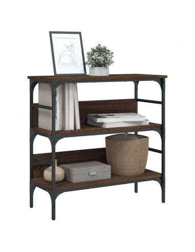 Tavolino Consolle Rovere Marrone 75x32x75 cm Legno Multistrato