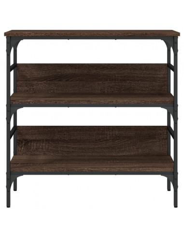 Tavolino Consolle Rovere Marrone 75x32x75 cm Legno Multistrato