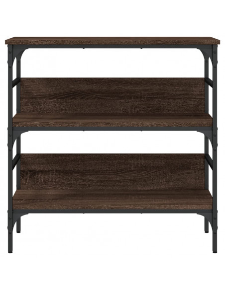Tavolino Consolle Rovere Marrone 75x32x75 cm Legno Multistrato