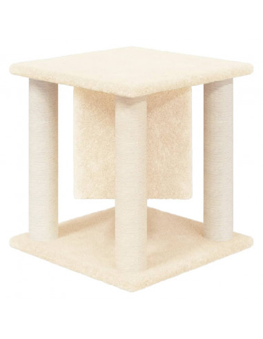 Albero per Gatti con Tiragraffi in Sisal Crema 37 cm