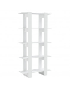 Libreria/Divisorio Bianco 80x30x160 cm in Legno Multistrato 2