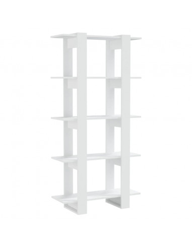 Libreria/Divisorio Bianco 80x30x160 cm in Legno Multistrato