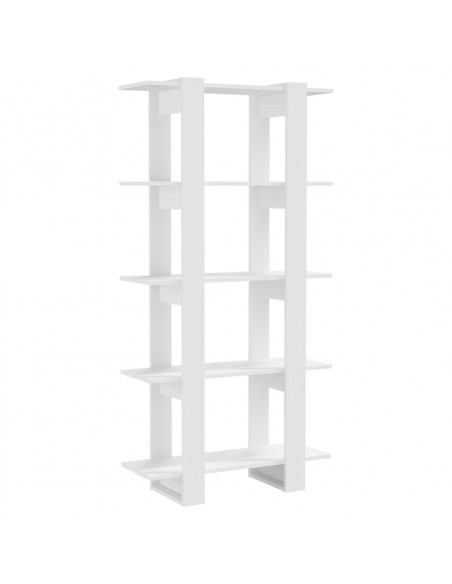 Libreria/Divisorio Bianco 80x30x160 cm in Legno Multistrato